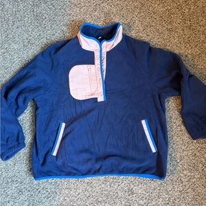 Blue and Pink Women's Sweatshirt